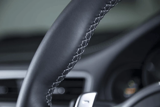 Steering wheel leather cover